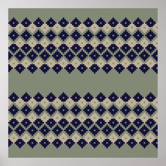 Argyle fair isle naadloze patroonontwerper, poster (Voorkant)