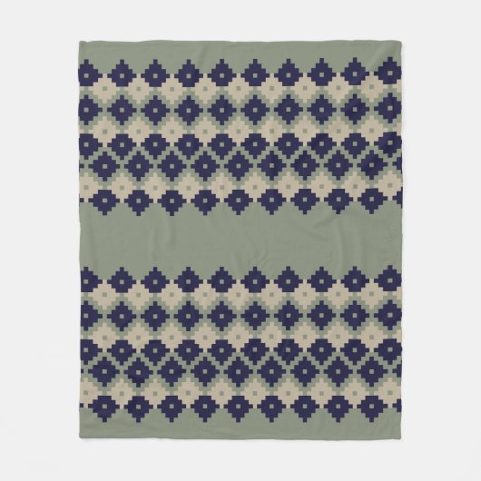 Argyle fair isle seamless pattern designabstract, fleece deken (Voorkant)