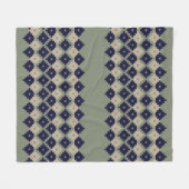Argyle fair isle seamless pattern designabstract, fleece deken (Voorkant (Horizontaal))