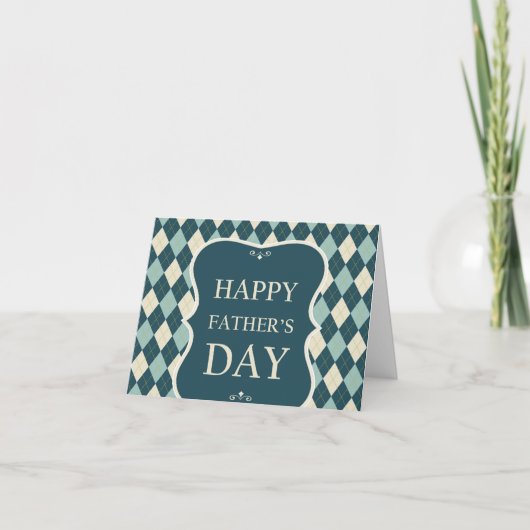 Argyle Fijne Vaderdag Feestdagen Kaart (Voorkant)
