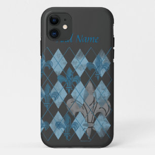 Argyle Fleur de lis Custom iPhone 5 Hoesje