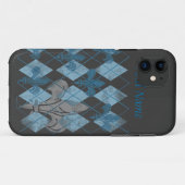 Argyle Fleur de lis Custom iPhone 5 Hoesje (Achterkant (horizontaal))