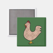Argyle Folk Art Rooster Magnet (Voorkant / Achterkant)