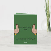 Argyle Folk Art Rooster Note Card Kaart (Achterkant)