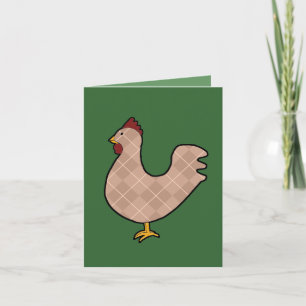 Argyle Folk Art Rooster Note Card Kaart