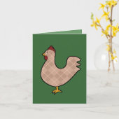 Argyle Folk Art Rooster Note Card Kaart (Gele Bloem)