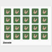 Argyle Folk Art Rooster Stickers (Vel)