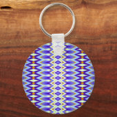 Argyle Fun Blue en Oranje Sleutelhanger (Voorkant)