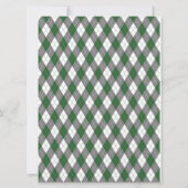 Argyle Golfball Golfing Green Monogram Weddenschap Kaart (Achterkant)