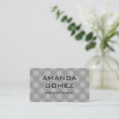 Argyle Gray Texture Visitekaartje (Staand voorkant)