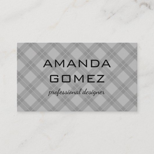 Argyle Gray Texture Visitekaartje (Voorkant)
