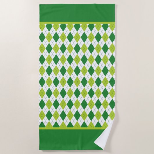Argyle Groen Strandlaken (Voorkant)