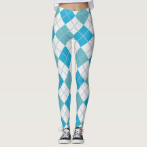Argyle Harlequin Trendy Blue White Diamond