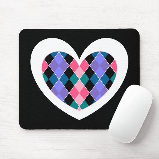 Argyle-hart Muismat (Met muis)