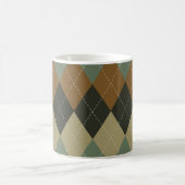 Argyle Herfst: Bruin-Groene Rhombus Chic Koffiemok (Center)