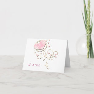 Argyle - het is een Meisje… De roze Nieuwe Aankondiging