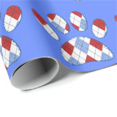 Argyle Hond Poot Print Cadeaupapier (Rol Hoek)