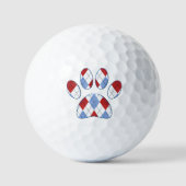 Argyle Hond Poot Print Golfballen (Voorkant)