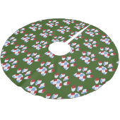 Argyle Hond Poot Print Kerstboom Rok (Gekanteld)