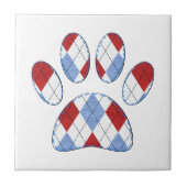 Argyle Hond Poot Print Tegeltje (Voorkant)