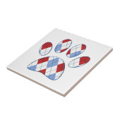 Argyle Hond Poot Print Tegeltje (Zijkant)