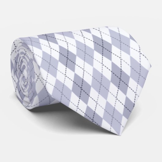 Argyle in Bright Winter Blue Stropdas (Opgerold)