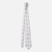 Argyle in White en Light Grey Stropdas (Achterkant)