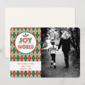 Argyle Joy aan het Afbeelding van de Eerste Wereld Feestdagenkaart (Voorkant / Achterkant)