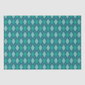 Argyle Knit Blauwgroen Turquoise Aqua Crafts & Dec Tissuepapier (Voorkant)