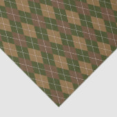 Argyle Knit Khaki & Hunter Green Crafts Decoupage Tissuepapier (Detail)