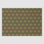 Argyle Knit Khaki & Hunter Green Crafts Decoupage Tissuepapier (Voorkant)