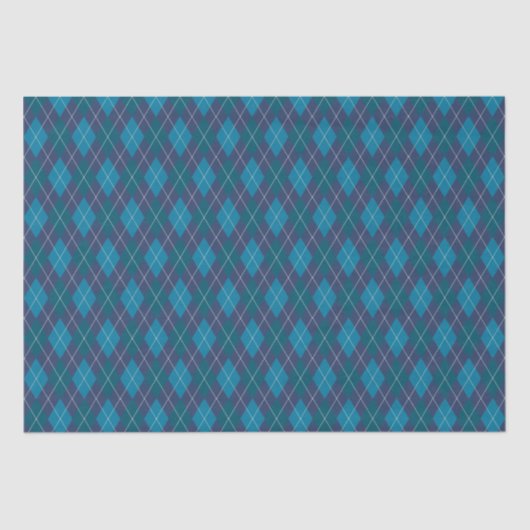 Argyle Knit Marine Blue voor Him Crafts ontkoppeli Tissuepapier (Voorkant)