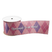 Argyle Knit - Roze en Paarse diamanten - Naam toev Satijnen Lint (Spoel)
