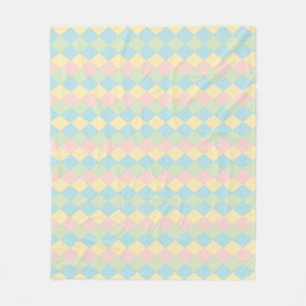 Argyle lente/Pasen pastel gekleurd patroon Fleece Deken