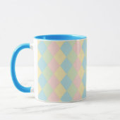 Argyle lente pastel gekleurd patroon mok (Links)
