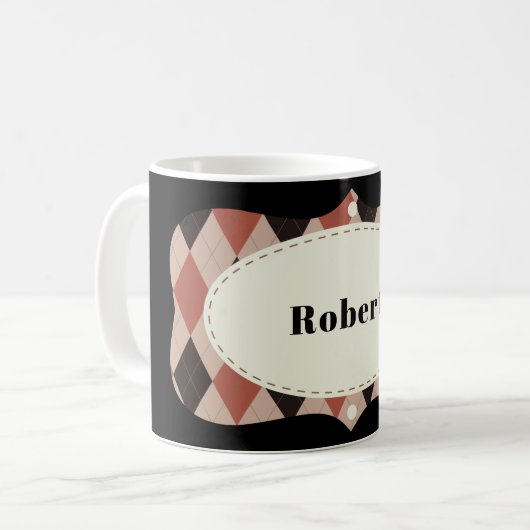 Argyle Lijst  Koffiemok (Voorkant links)