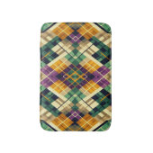 Argyle Mardi Gras geel paarse groen Badmat (Voorkant Verticaal)