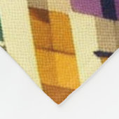 Argyle Mardi Gras geel paarse groen Fleece Deken (Hoek)