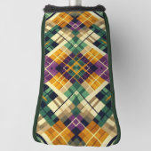 Argyle Mardi Gras geel paarse groen Golfheadcover (Draai 90)