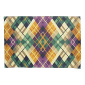 Argyle Mardi Gras geel paarse groen Kussensloop (Voorkant)