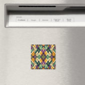 Argyle Mardi Gras geel paarse groen Magneet (Insitu (Vaatwasser))