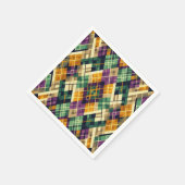 Argyle Mardi Gras geel paarse groen Servet (Hoek)