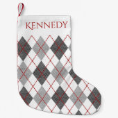 Argyle met naam kleine kerstsok (Voorkant)