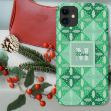 Argyle met tegenstanders in Green Ombre Phone Case