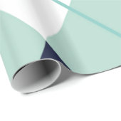 Argyle modern patroon blauwgroen marineblauw prepp cadeaupapier (Rol Hoek)