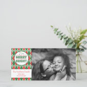 Argyle Moge Uw Dagen Vrolijk Kerstfeest Afbeelding Feestdagenkaart (Staand voorkant)