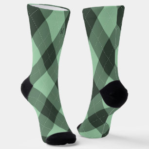 Argyle Monogram Initiaal Green Sokken