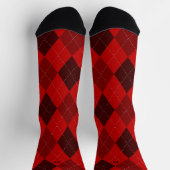 Argyle Monogram Initiaal Red Sokken (Top)