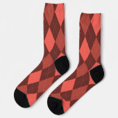 Argyle Monogram Initiaal Terracotta Sokken (Links)