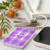 Argyle Monogram Sleutelhanger - Acryl - HAMbWG (Voorkant Rechts)